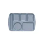 image of GET TL-151-FB - 6-Comp Melamine Tray, 14-5/8" x 9-3/4", Blue, LH, BreakResist, NSF, DW‑Safe - 1 Dozen