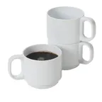 image of GET TM-1411-W Mug - 11 Oz White Tritan, 3‑3/5" Dia (5" With Handle) x 3" H, Stackable - Dozen