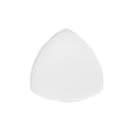 image of GET TP-12-DW - Diamond White 12" Triangular Flat Melamine Plate, White, Dishwasher Safe - Dozen