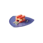 image of GET TP-12-PB Diamond Mardi Gras Plate, 12" Triangular Melamine, Blue, Break‑Resistant - Dozen