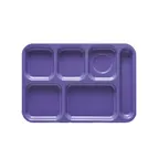 image of GET TR-153-W School & Cafeteria Tray, 14-1/4" x 9-3/4", 6 Compartments, Polypropylene White - Dozen