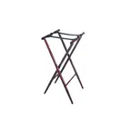 image of GET TSW-104 Tray Stand – 30¼" High Mahogany Hardwood With Brown Frame And Brown Strap