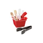 image of GET UT-6-PC-BK Pom Tongs, 6" Dishwasher Safe, Polycarbonate, Black - Dozen