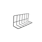 image of GET W4614-B Wire Shelf Divider, 14L x 4W x 6H, Vinyl Coated Metal Wire, Black