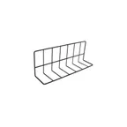 image of GET W4616-B Wire Shelf Divider, 16L x 4W x 6H, Vinyl Coated Metal Wire, Black