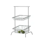 image of GET WB-104C Clipper Mill Pastry Basket, 12" x 2"H, Square, Chrome Plated Wire