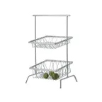 image of GET WB-106C Clipper Mill Pastry Basket, 12" x 4"H, Square, Chrome Plated