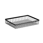 image of GET WB-1292-MG Urban Renewal Wire Basket, 12" x 9" x 2", Rectangular, Metal Gray, Food Display Basket