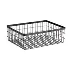 image of GET WB-1294-MG Urban Renewal Wire Basket, 12" x 9" x 4", Rectangular, Metal Gray