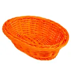 image of GET WB-1503-OR Orange Oval Mill Basket, 9" x 6-3/4" x 2-1/2", Dishwasher Safe BPA-Free Polypropylene