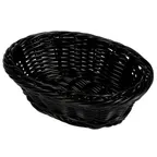 image of GET WB-1504-BK Clipper Mill Basket, Oval 9-1/4"x6-3/4"x3-1/4", Black BPA‑Free Polypropylene