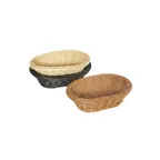image of GET WB-1504-HY Polyweave Basket, Oval, 9-1/4" x 6-3/4" x 3-1/4", Beige, BPA‑Free, Dishwasher‑Safe