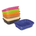 image of GET WB-1508-HY Polyweave Basket, 11-1/2" x 8-1/2" x 2-3/4" H, Rectangular, Dishwasher Safe, Honey