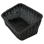 image of GET WB-1510-BK Polyweave Basket, 9-1/4" x 13" x 4" & 7"H, Dishwasher Safe, BPA‑Free PP, Black