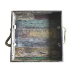 image of GET WB-1616-RWD Urban Renewal Serving Tray, 15-1/2" x 15-1/2" x 3-1/4", Square, Wood, Naturals