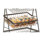 image of GET WB-1814-MG Urban Renewal Wire Basket, 17-3/4" x 11-1/4" x 4-1/8", Rectangular, Metal Gray