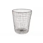 image of GET WB-300-MG Urban Renewal Breeze Basket, 11.5" x 14" H, Round, Metal Grey, Powder Coated Iron