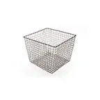 image of GET WB-305-MG Urban Renewal Breeze Basket, 11" x 8" H, Square, Powder Coated Iron, Metal Grey