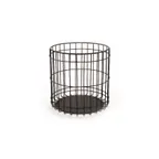 image of GET WB-307-MG Urban Renewal Breeze Basket, 6-1/2" x 6-3/8" H, Round, Powder Coated Iron, Metal Grey