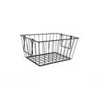 image of GET WB-315-MG Urban Renewal Breeze Basket, 11-1/2" x 8-1/2" x 8" H, Metal Grey Iron, Powder Coated