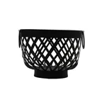image of GET WB-569-BK Urban Renewal Harvest Basket, 9-1/2" Dia. X 7-1/4"H, Round, Metal Strap, Black