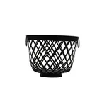image of GET WB-570-BK Urban Renewal Harvest Basket, 12-1/2" Dia. X 9-3/4"H, Round, Metal, Black