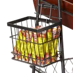 image of GET WB-745-MG Urban Renewal Wire Basket, 7" x 4-1/4" x 5-1/2", Rectangular, Metal Gray