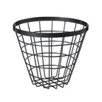 image of GET WB-886-MG Clipper Mill Vector Food Serving Basket, 8" Dia x 5" H, Round Wire Metal Gray