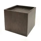 image of GET WB-959-GA Dispenser Riser - 9-1/2" x 9-1/2" x 8" H Square, Wood, Gray Ash for DISP-3 Dispenser
