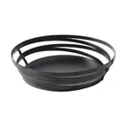 image of GET WB-992-MG Cyclone Serving Basket, 9" Dia. x 2-1/4", Round, Metal Gray, Powder Coated Metal Wire
