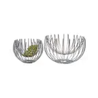 image of GET WBHANG-13 Display Basket, 13" Dia. x 10" H, Round Suspended Chrome Plated Serving Basket