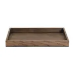 image of GET WD-15-ASH Taproot Serving Tray, 18-1/4" x 12-1/2" Rectangular, Ash Beiges with Handles