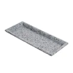 image of GET WDR103 Cheforward Tray – 9-3/5" x 3-1/8" Rectangular Gray Terrazzo Moonstone Melamine, BPA Free