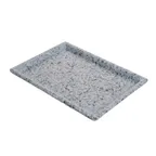 image of GET WDR104 Wonder Tray – 9-3/5"L x 6-4/5"W Rectangular, Melamine, Grays Terrazzo Moonstone, BPA Free