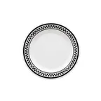 image of GET WP-6-X Plate, 6½" Round Rim Melamine, White/Black Checkerboard, Dishwasher Safe, NSF - 1 Dozen