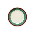 image of GET WP-7-PO Diamond Portofino Plate, 7½" Dia., Round Wide Rim, Melamine, Designs/Patterns, 1 Dozen