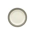 image of GET WP-9-CA Diamond Plate, 9" Round Wide Rim, White/Gray, Melamine, BPA‑Free, NSF – 1 Dozen