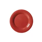 image of GET WP-9-CR Plate, 9" Round Wide Rim, Cranberry Red Melamine, Dishwasher Safe - Dozen