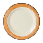 image of GET WP-9-DI-KNO Plate, 9" Dia., Round, Wide Rim, Melamine, Kanello Orange, NSF - Dozen