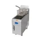 image of Globe GF15PG Full Pot Countertop Gas Fryer w/ 15-lb Capacity, 1 Basket, LP Gas, 26,500 BTU