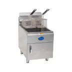 image of Globe GF30G Full Pot Countertop Gas Fryer w/ 30-lb Capacity, 2 Baskets, Natural Gas, 53,000 BTU