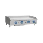 image of Globe GG48TG 48" Countertop Gas Griddle, Thermostatic Controls, 1" Steel Plate, 120.000 BTU