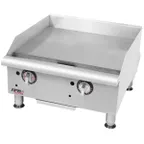 image of APW Wyott GGT-24S 24" Countertop Gas Griddle with Thermostatic Controls, 3/4" Steel Plate, 40.000 BTU