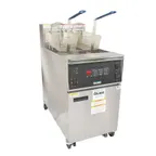 image of Giles EOF-20 22" Floor Model Electric Full Pot Fryer w/ 115-Lb. Capacity, 2 Baskets, Built-In Filter