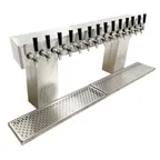 image of Glastender BRT-14-MF Bridge Beer / Wine Dispensing Tower w/ (2) 6" Towers, 14 Faucets