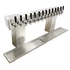 image of Glastender BRT-14-MFR Bridge Draft Beer / Wine Dispensing Tower w/ (2) 6" Towers, 14 Faucets