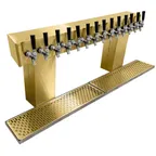 image of Glastender BRT-14-PB Bridge Draft Beer / Wine Dispensing Tower w/ (2) 6" Towers, 14 Faucets
