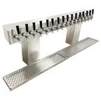 image of Glastender BRT-16-MF Bridge Draft Beer / Wine Dispensing Tower w/ (2) 6" Towers, 16 Faucets