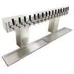 image of Glastender BRT-16-MFR Bridge Draft Beer / Wine Dispensing Tower w/ (2) 6" Towers, 16 Faucets