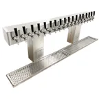 image of Glastender BRT-18-MFR Bridge Draft Beer / Wine Dispensing Tower w/ (2) 6" Towers, 18 Faucets